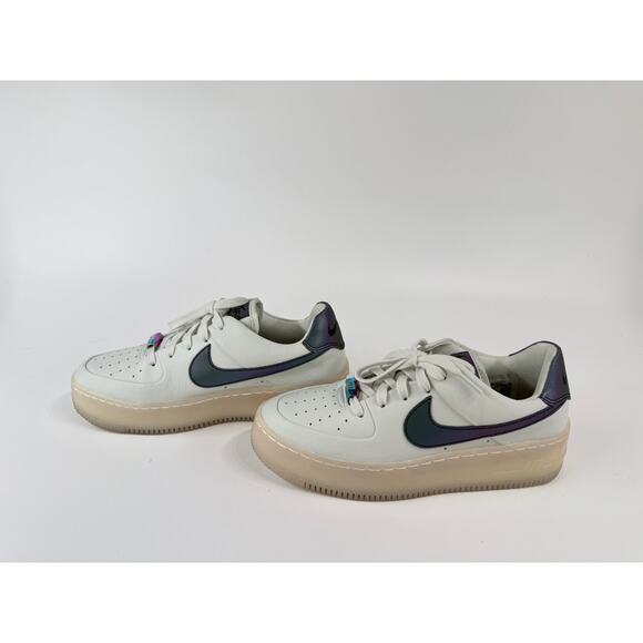 Nike Air Force 1 Sage Low LX AR5409-003 Women’s 8 Spruce Aura White Iridescent - Picture 3 of 10